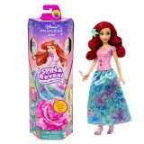 Papusa cu accesorii surpriza, Disney Princess, Spin And Reveal, Ariel, HTV88