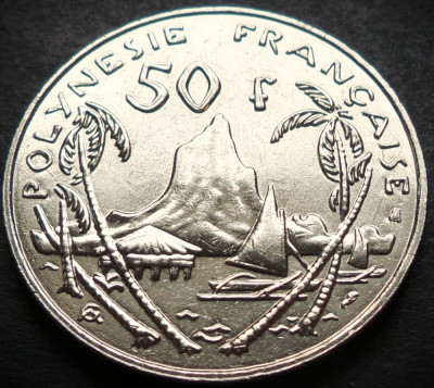 Moneda exotica 50 FRANCI - POLYNESIE / POLINEZIA FRANCEZA, anul 1999 * cod 715 foto