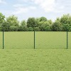 &Icirc;mprejmuire cu Lanț cu 10 Posturi U Verde 0.6x10 m Oțel