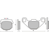 Placute frana Peugeot Kisbee 50, Rms