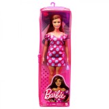 PAPUSA BARBIE FASHIONISTA SATENA CU ROCHIE ROZ CU BULINE SuperHeroes ToysZone, Mattel