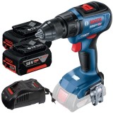 Bosch GSR 18V-50 GBA + GAL 1880 CV - Masina de gaurit si insurubat 50 Nm + Set 2 acumulatori si incarcator Li-Ion 18 V 5 Ah