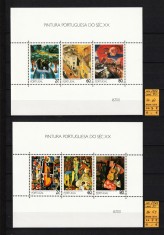 Portugalia, 1988 | Picturi secolul XX (I + II) - Pictori portughezi | MNH | aph foto