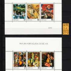 Portugalia, 1988 | Picturi secolul XX (I + II) - Pictori portughezi | MNH | aph