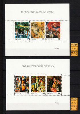 Portugalia, 1988 | Picturi secolul XX (I + II) - Pictori portughezi | MNH | aph foto