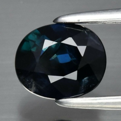 ~ ~ ~ SAFIR NATURAL ALBASTRU-VERDE - 0,98 ct. Certificat de Autenticitate ! ! foto