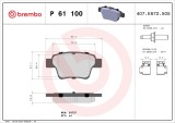 BREMBO P 61 100 PRIME LINE set placute frana,frana disc