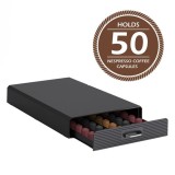 Suport 50 capsule cafea Nespresso,Negru,Plastic,40x24x6 cm, Oem