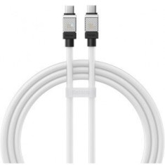 Cablu alimentare si date Baseus, Fast Charging Data Cable pt. smartphone, USB Type-C (T) la USB Type-C (T), E-marker, 100W, 2m, alb