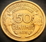 Cumpara ieftin Moneda istorica 50 CENTIMES - FRANTA, anul 1939 *cod 4906 B = excelenta!, Europa