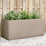 Jardiniera gradina Gossi, 80x36x35 cm, PP, maro deschis. Ghiveci exterior terasa, balcon. Rezistenta la intemperii
