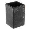 Suport Periuță de Dinți, Model Vintage, Ciment, Culoare Negru, Dimensiuni 7x7x11cm, Oem