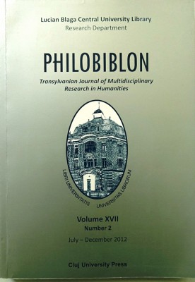 Philobiblon. Transylvanian Journal of Multidisciplinarity Research, engl., noua foto