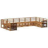 vidaXL Set canapea sectională 7 pcs natural Lemn Solid de Acacia 3384890