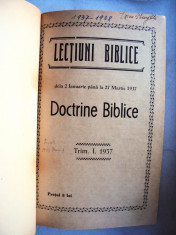 Carte religie Culegere Lectiuni biblice 1937 - 1938 foto