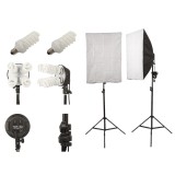 Kit lumina softbox pentru studio foto cu 4 becuri, FST