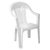 Scaun de gradina sau terasa plastic alb 57x54x90 cm, Oem