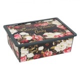 Cutie pentru Depozitare, 25 L, model Flori Good Vibes, 52,5x37x17,5 cm