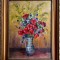 Traian BILŢIU-DĂNCUŞ (1899-1975)-Cănceu cu flori de c&acirc;mp, pictură mare (1945)