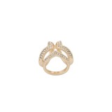 Inel pentru esarfa auriu cu cristale