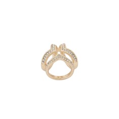 Inel pentru esarfa auriu cu cristale