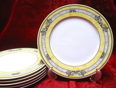 SET FARFURII PORTELAN TIRSCHENREUTH BAVARIA BOUQUET FARFURII TORT MIC DEJUN 21CM foto