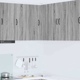VidaXL Dulap suspendat de bucătărie cu raft Gri Sonoma 57 x 57 x 80 cm 885081