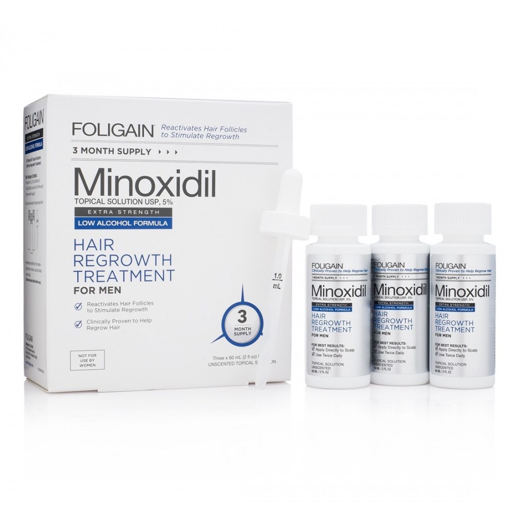 Foligain Minoxidil 5 Tratament Regenerare Par Barbati Alcool