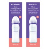 Pachet biberoane din sticla, 2*240 ml, Lansinoh