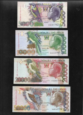 Set Sao Tome e Principe 5000 + 10000 + 20000 + 50000 dobras 2013 unc foto