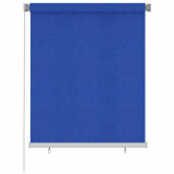 Jaluzea tip rulou de exterior, albastru, 120x140 cm, HDPE GartenMobel Dekor, vidaXL