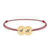 Penny - Bratara personalizata snur doi banuti din argint 925 placat cu aur galben 24K
