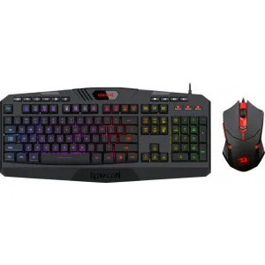 Kit Gaming Redragon S101 Combo, USB, iluminare RGB (Negru)