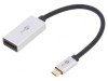 Adaptor DisplayPort 1.4 HDCP 2.2 Aurit 0.15m Negru Argintiu, Goobay