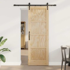 vidaXL Ușă glisantă Manual ORKDAL Maro 73.5 x 211 cm Lemn masiv de pin