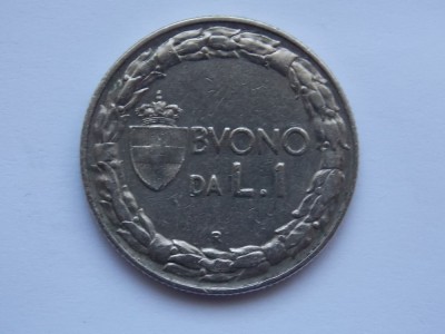 1 LIRA 1922 ITALIA foto