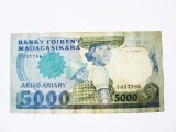 Rara! Republica Malgasa/Madagascar 5000 Francs 1983-1984 semnatura foarte rara:Rajoabelina,seria 03 77 88 la cel mai mic pret