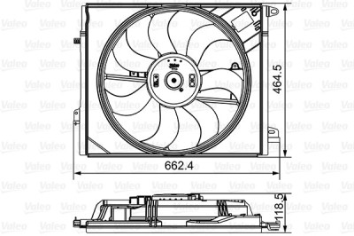 VALEO 696881 Ventilator, radiator foto