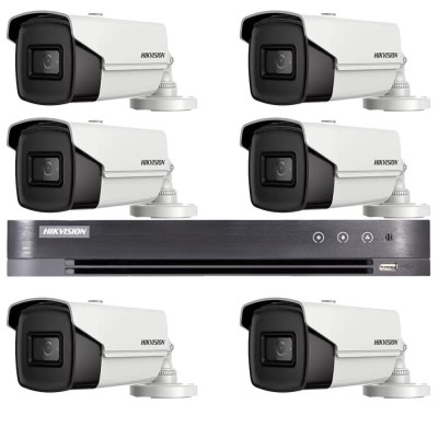 Sistem supraveghere Hikvision 6 camere 4 in 1 8MP, IR 60m, DVR 8 canale 4K 8MP SafetyGuard Surveillance foto