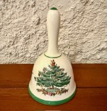 CLOPOTEL DIN PORTELAN ENGLEZESC- SPODE ENGLAND- CHRISTMAS TREE H14CM