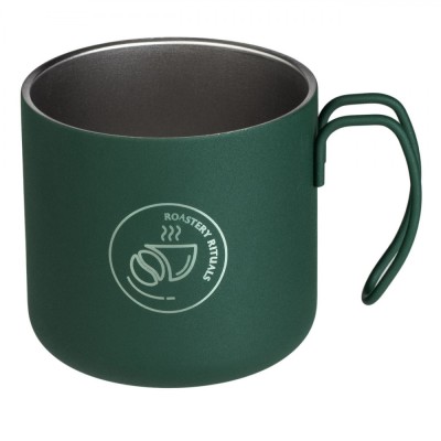 Cană Metalică, Roastery Rituals, Verde Mat, Capacitate 350ml, Diametru 8.5x8cm foto
