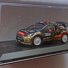 Macheta Citroen DS3 WRC Loeb Rally France 2013 - IXO 1/43