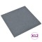 Placi de protectie la cadere 12 buc, gri, 50x50x3 cm, cauciuc