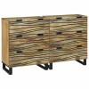 VidaXL Bufeturi 2 pcs Maro 60 x 33.5 x 75 cm Lemn masiv de mango 3310040