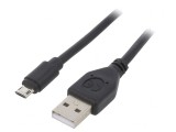 Cablu USB 2.0 A la Micro B Reversibil Aurit, Gembird