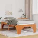 VidaXL Cadru de pat de podea Maro 80 x 200 cm Lemn masiv de pin