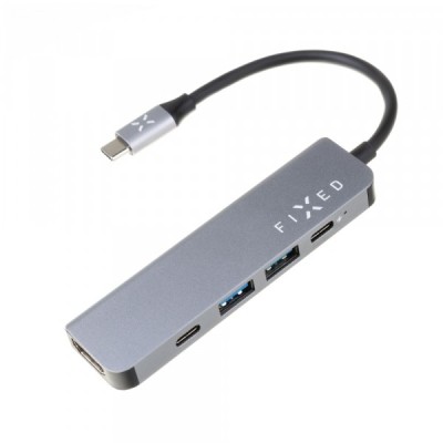 Hub USB-C Fixed, 4in1, Gri foto