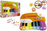 Jucarie interactiva si muzicala pentru bebelusi, Pian cu clape multicolore