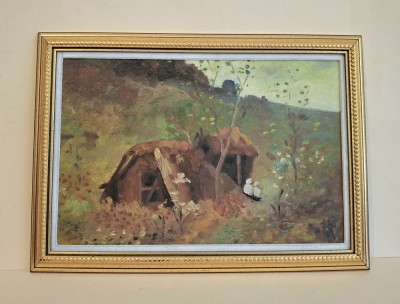 Bordei la marginea satului foto