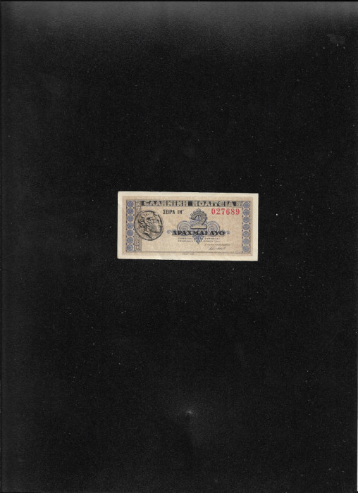 Grecia 2 drahme drachmai 1941 seria027389